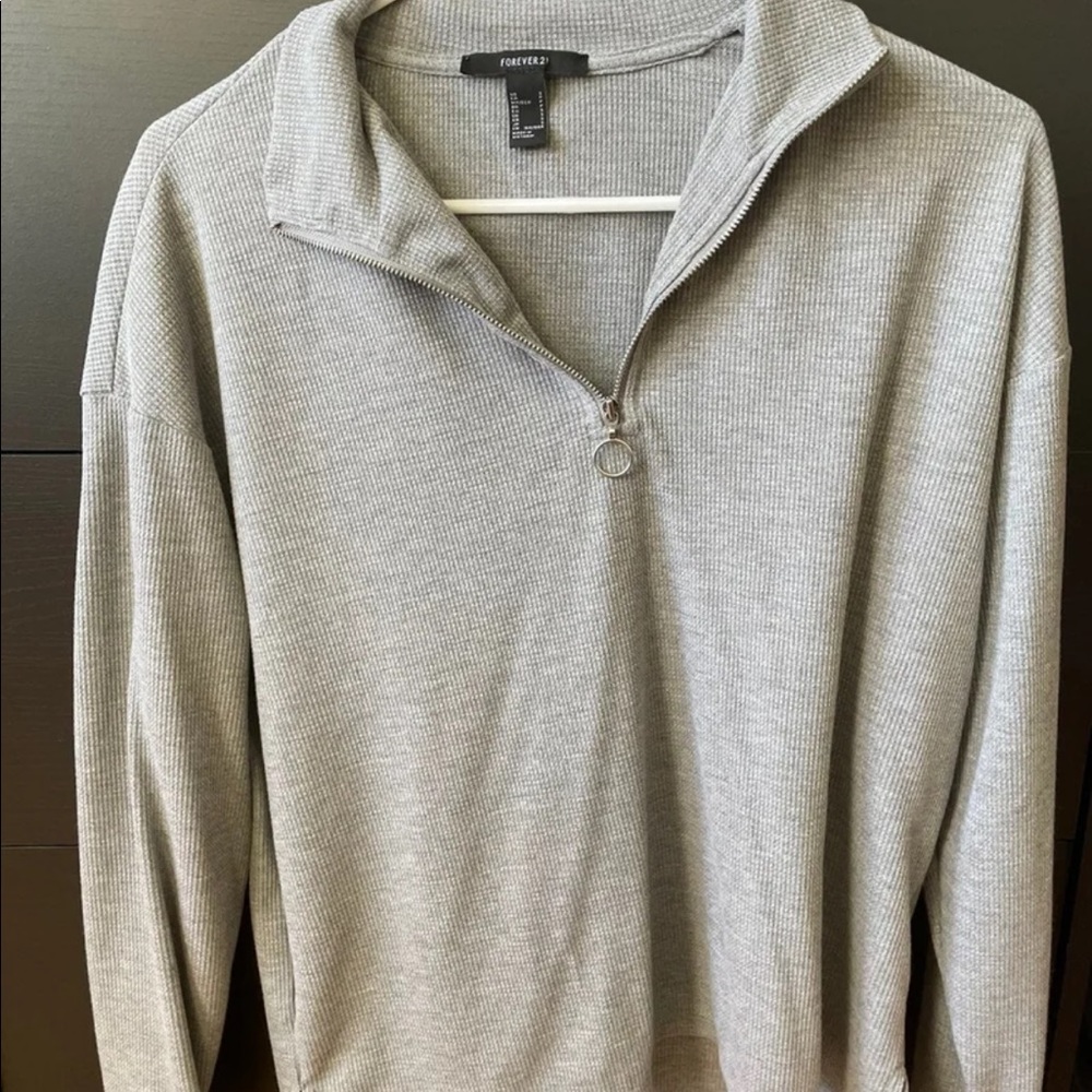 Grey Quarter Zip